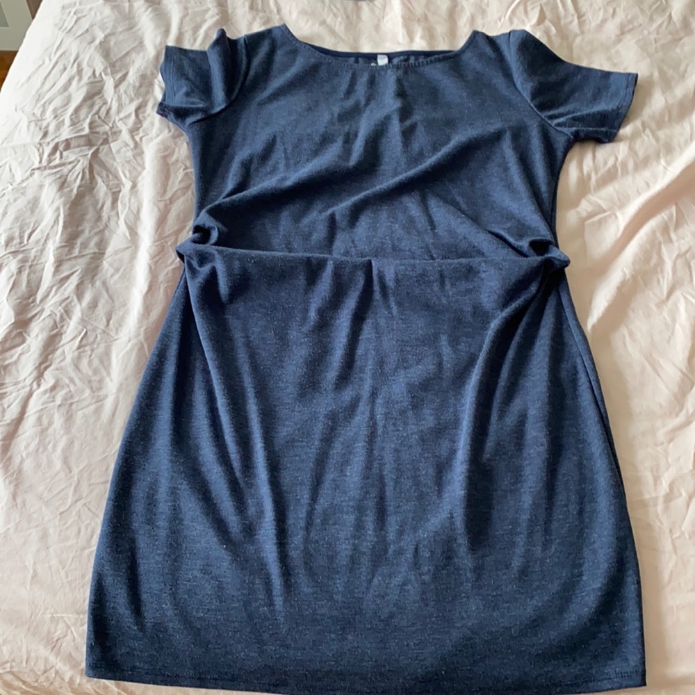 Navy blue maternity dress